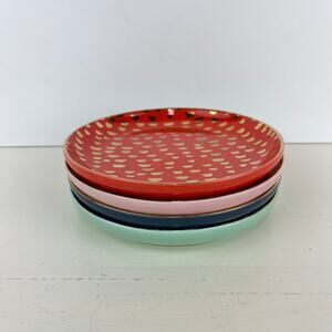 Threshold Ceramic Polka Dot Appetizer Plates